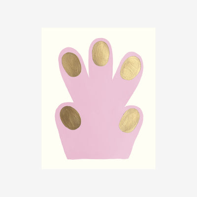 can family- håndmalet- hand paw- pink 