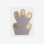 Hand paw hand painted mouse grey