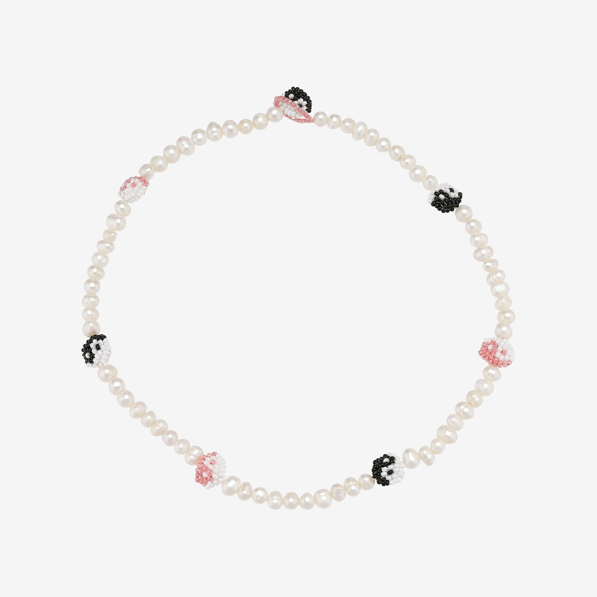 Pearl Multi Black Pink Emotions Necklace Halskæde af PURA UTZ