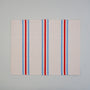 Triple Striped Place Mat – Rose & Blue