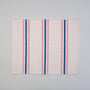 Striped Place Mat – Light blue & Brown